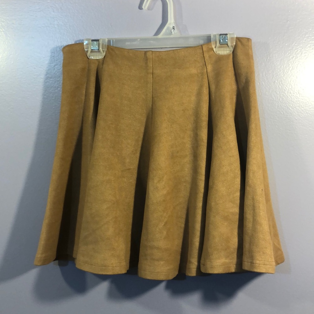 Brown suede skirt